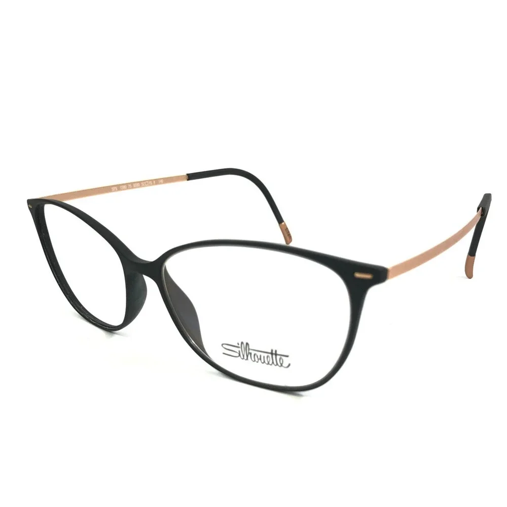 Silhouette Eyeglasses Frames SPX 1590 75 9030 Urban Lite Rose Gold Blk 52-15-140